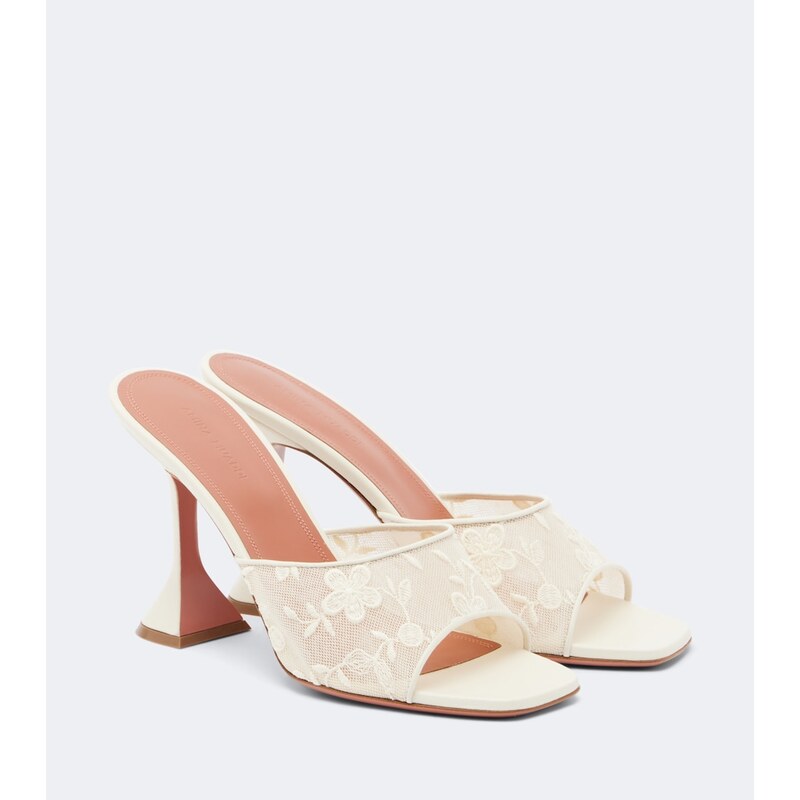 Amina Muaddi Lupita lace mules