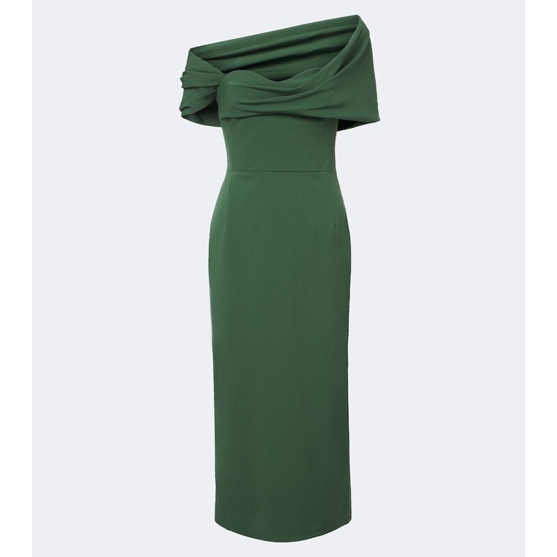 Carolina Herrera Off-shoulder wool-blend cocktail dress