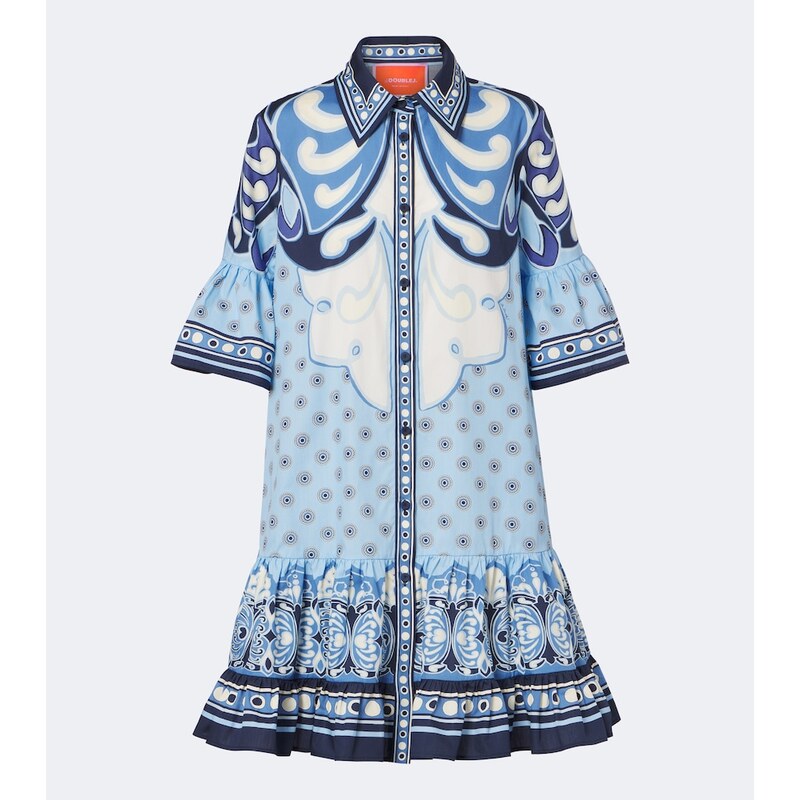 La DoubleJ Choux printed cotton poplin shirt dress