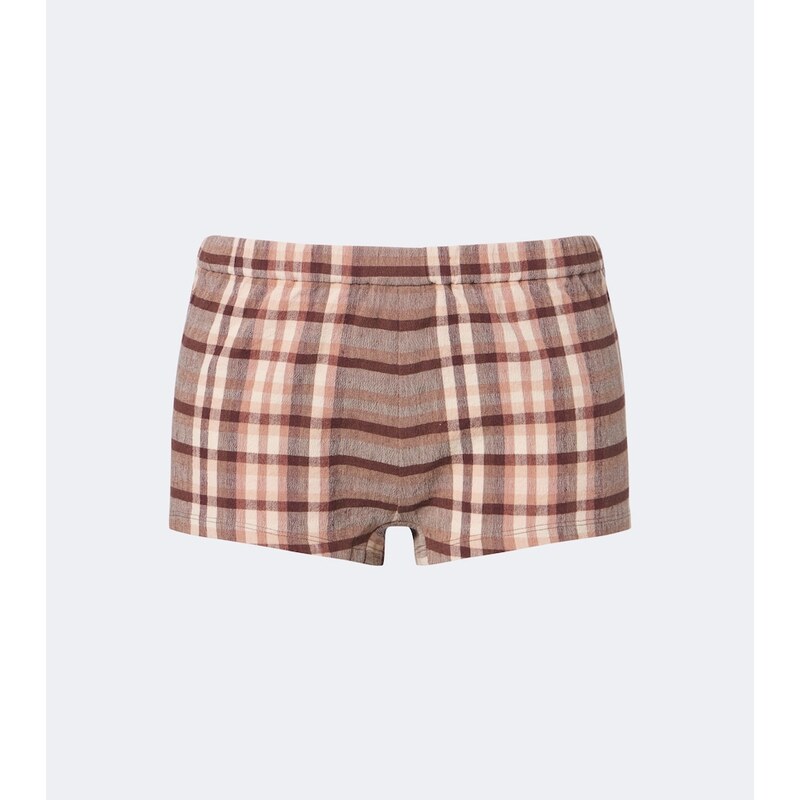 Staud Nilo checked linen-blend shorts