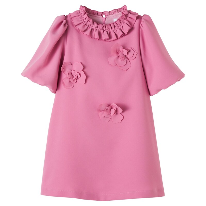 Patachou Floral-appliquÃ ruffled dress