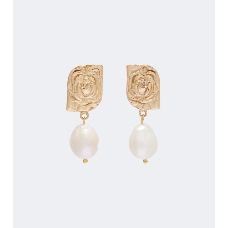 Magda Butrym Floral faux-pearl drop earrings