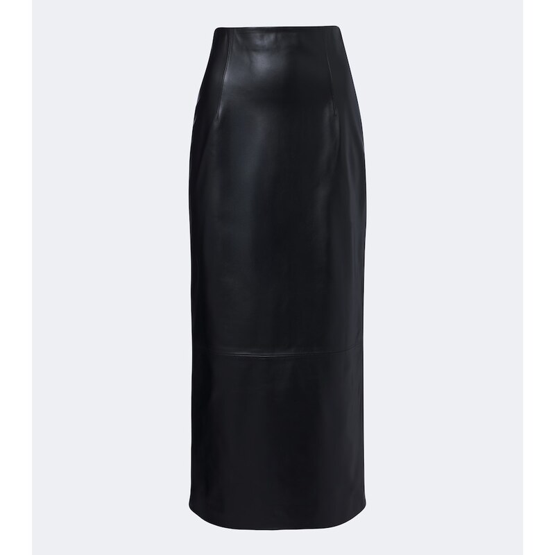 Loulou de Saison Inga leather midi skirt