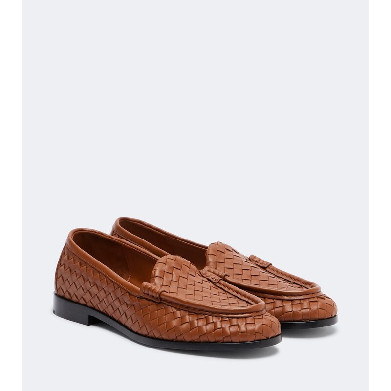 Bottega Veneta Silenzio Intrecciato leather loafers