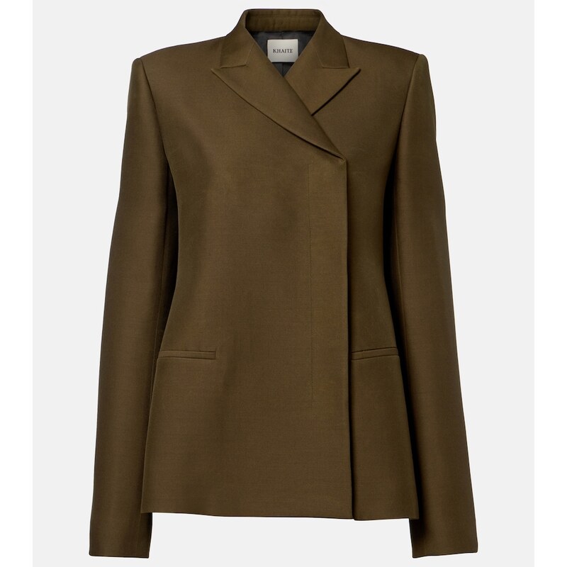 Khaite Silvannah wool and silk cady blazer