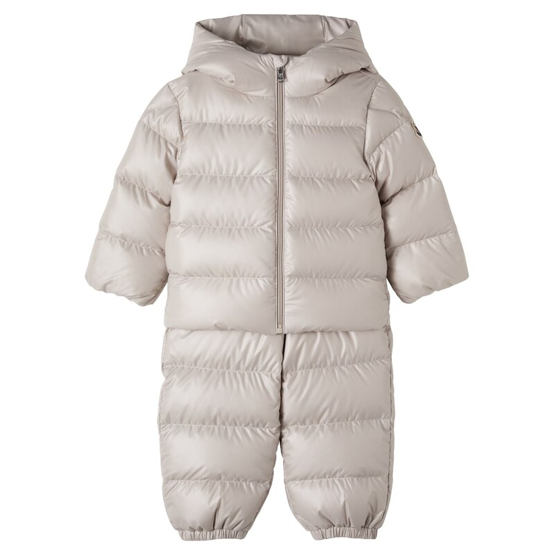 Moncler Enfant Baby quilted down hoodie and overalls set