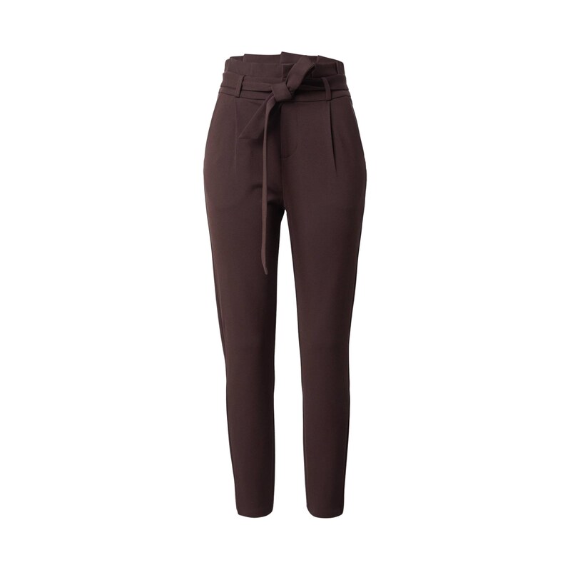 VERO MODA Kalhoty se sklady v pase VMEva čokoládová