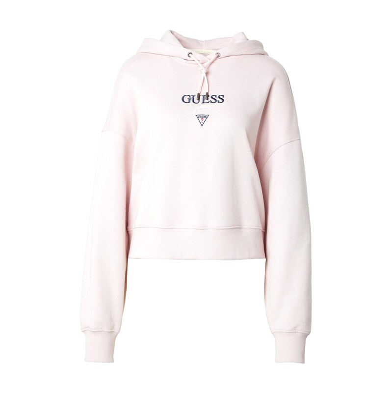 GUESS JEANS Mikina marine modrá / pastelově růžová / bílá
