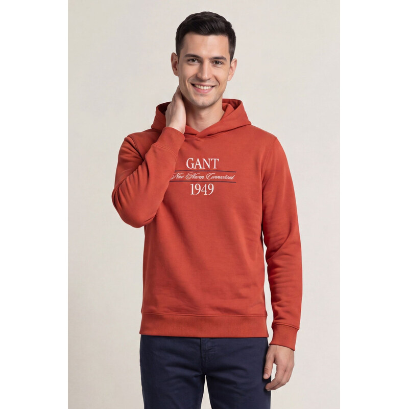 MIKINA GANT GRAPHIC HOODIE MAPLE FIRE