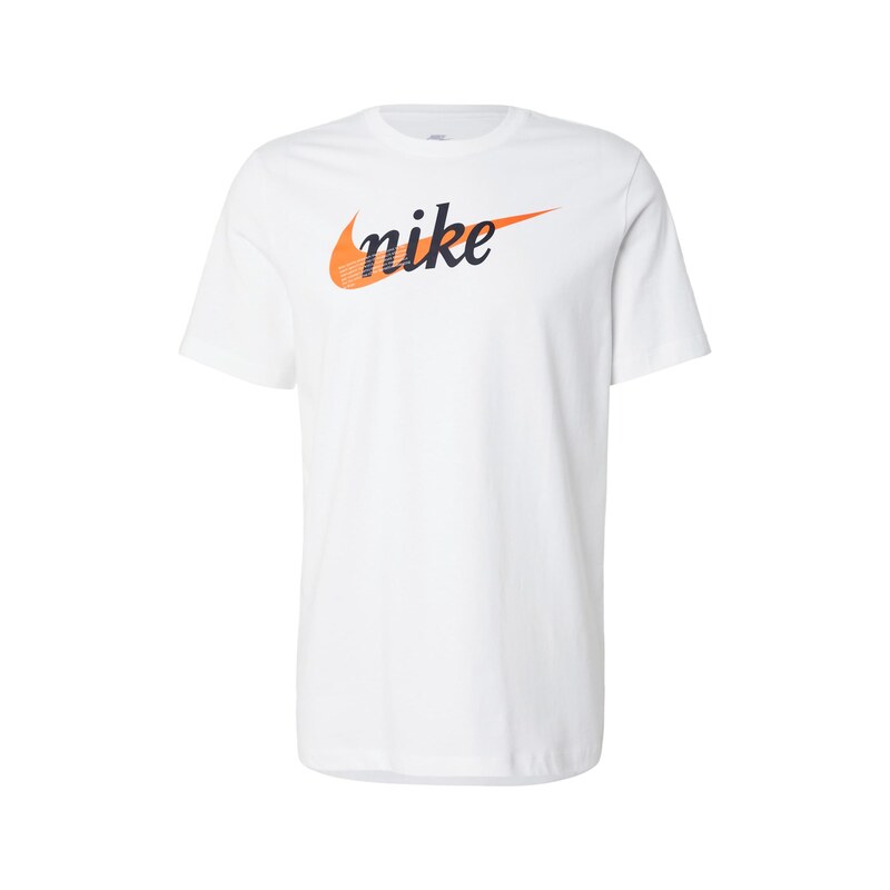 Nike Sportswear Tričko tmavě oranžová / černá / bílá
