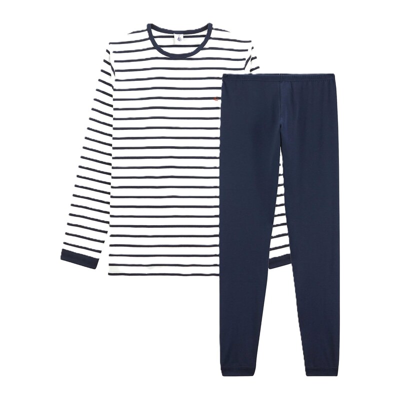 PETIT BATEAU Pyžamo námořnická modř / bílá