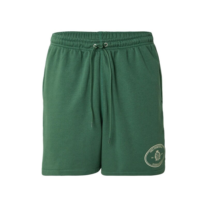 Nike Sportswear Kalhoty Club nažloutlá / zelená / bílá