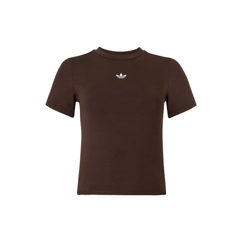 ADIDAS ORIGINALS Tričko ESS čokoládová / bílá