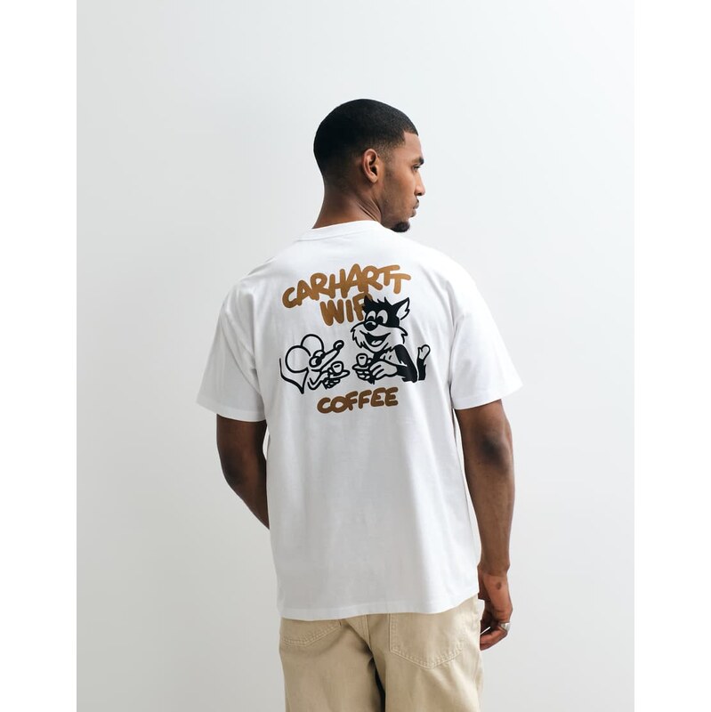 Carhartt WIP coffee break back print t-shirt in white