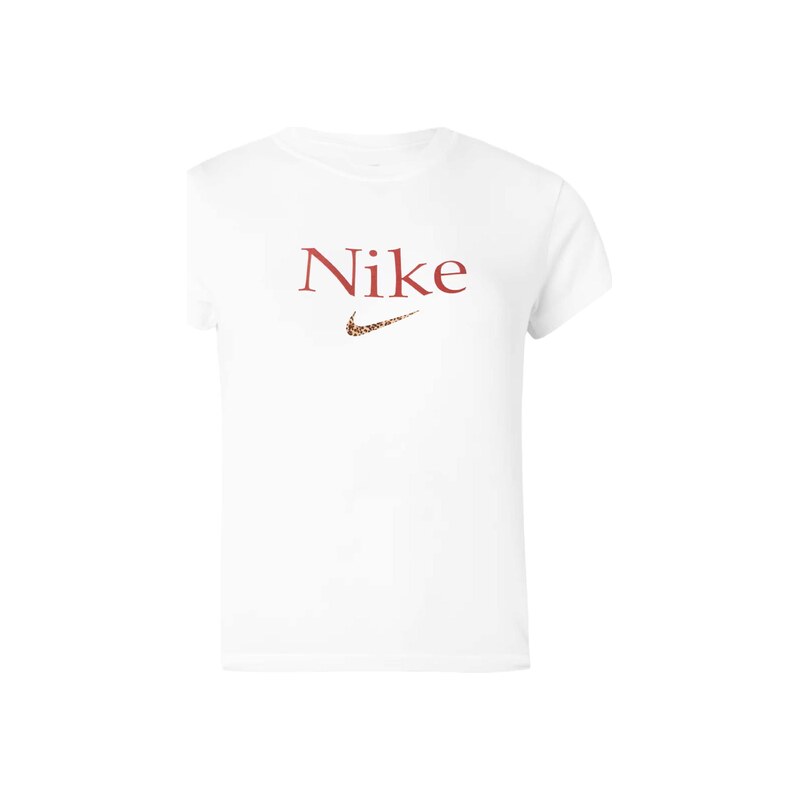 Nike Sportswear Tričko hnědá / cappuccino / červená třešeň /