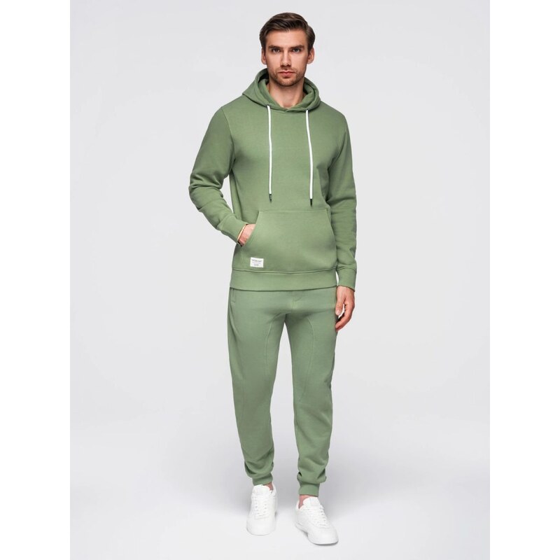 Ombre Clothing Módní zelená tepláková souprava (mikina s kapucí
