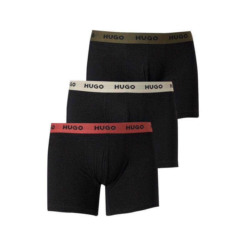 HUGO Boxerky béžová / zelená / červená / černá