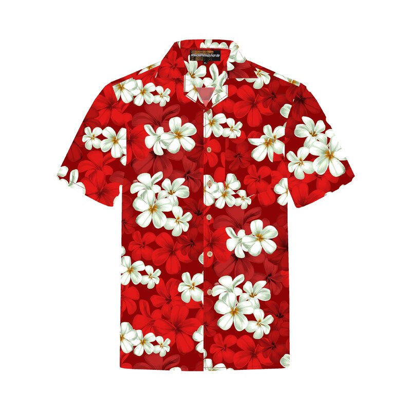 Hawaiihemdshop.de Košile Hawaiihemd Classic Red červená