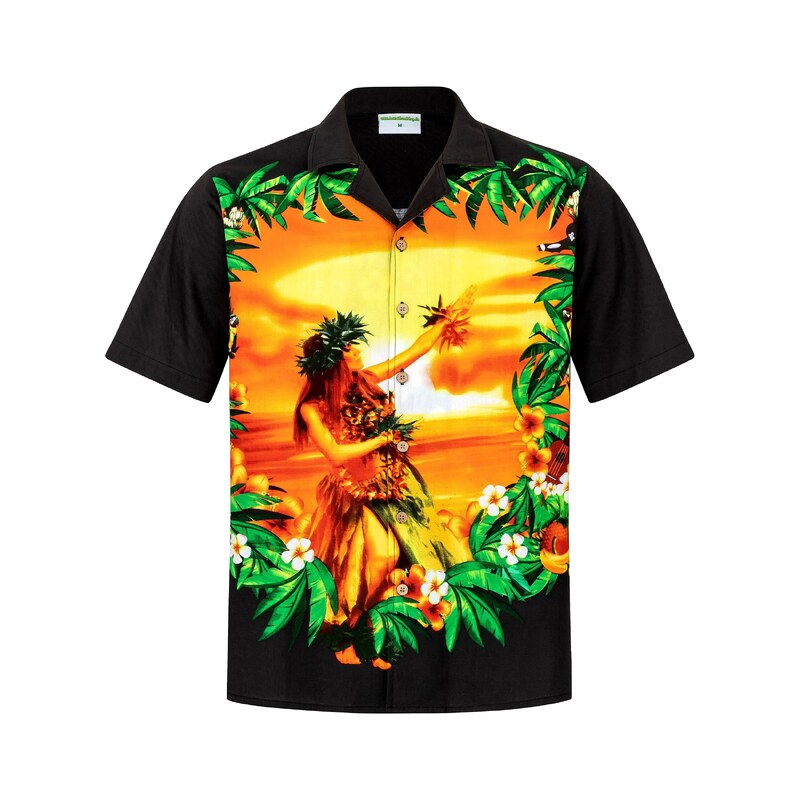Hawaiihemdshop.de Košile Hawaiihemd Hawaiian Beauty černá