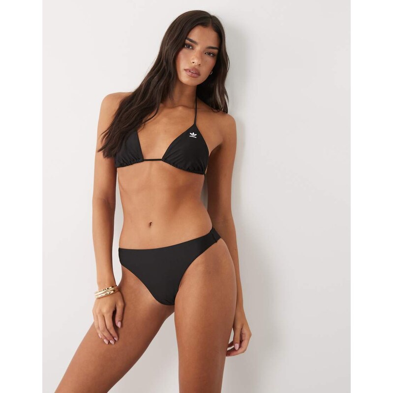 adidas Originals adicolour triangle bikini bottoms in black