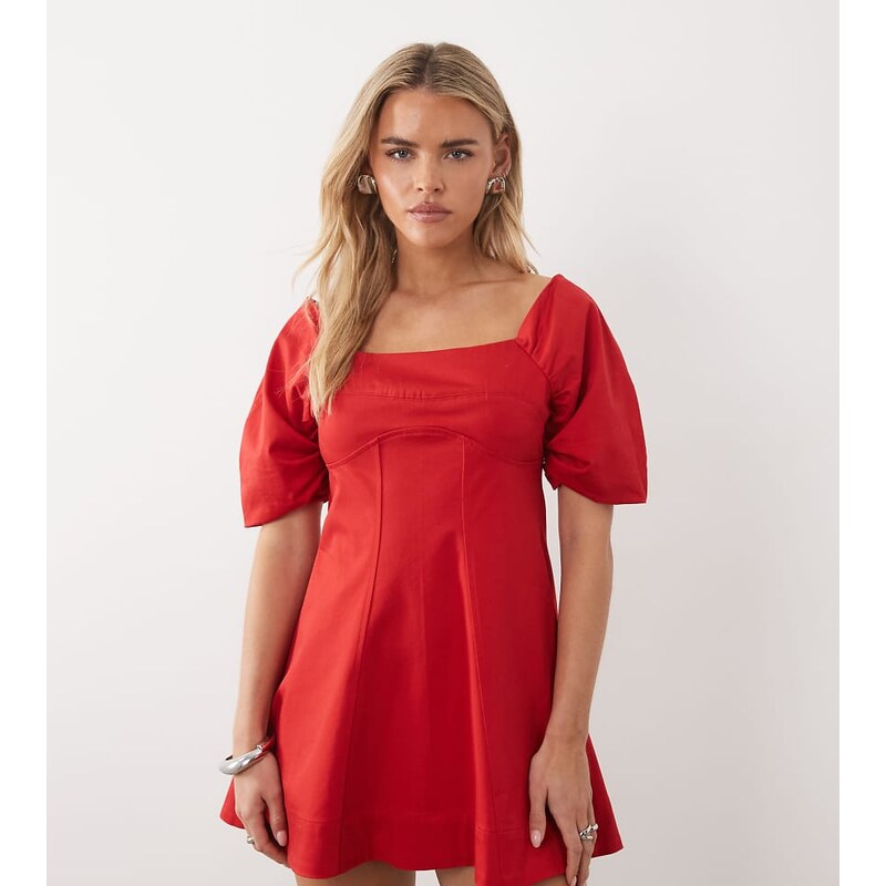 ASOS Petite ASOS DESIGN Petite square neck structured cotton