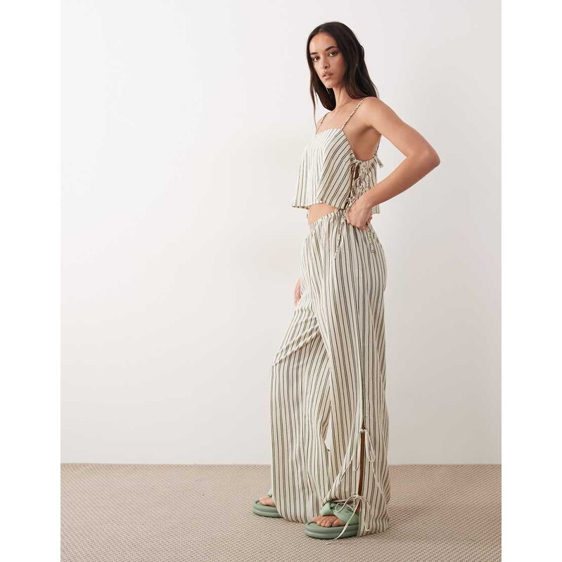 ASOS DESIGN beach co-ord trouser in stripe-Multi