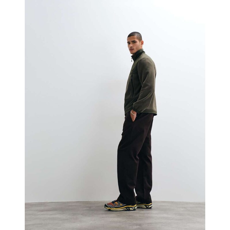 Carhartt WIP floyd wide leg jogger in brown-Grey