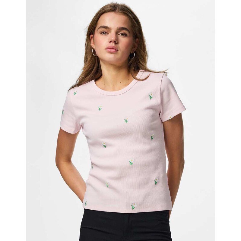Pieces T-shirt in pink-a-boo