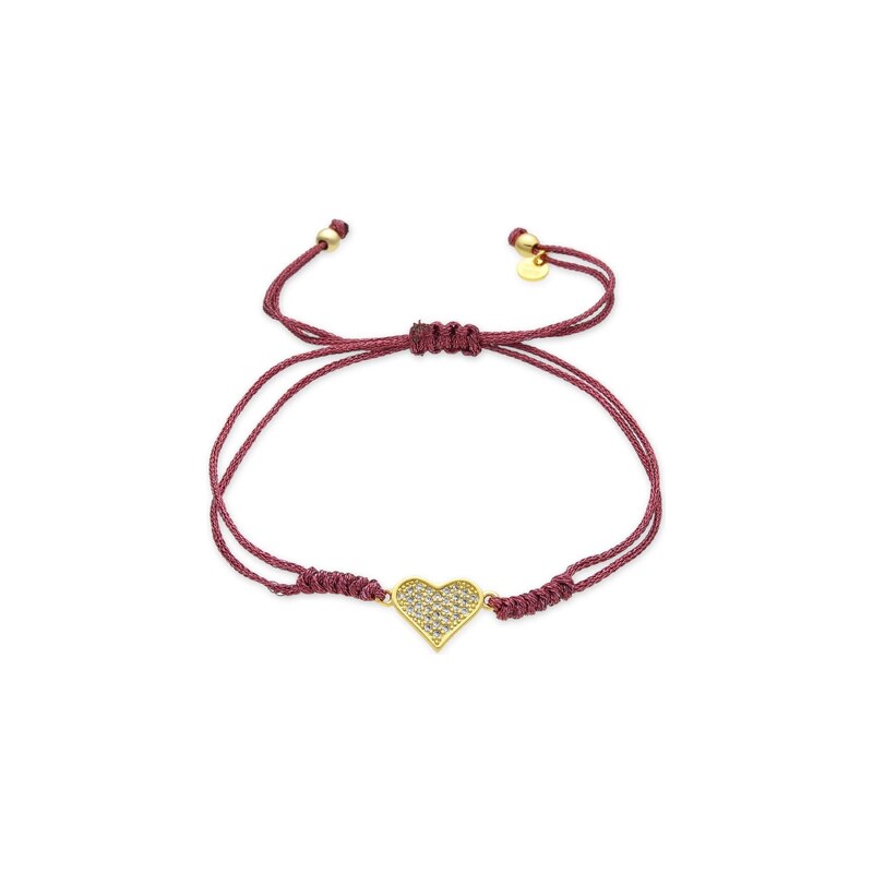 Luxenter Náramek Heart tmavě růžová