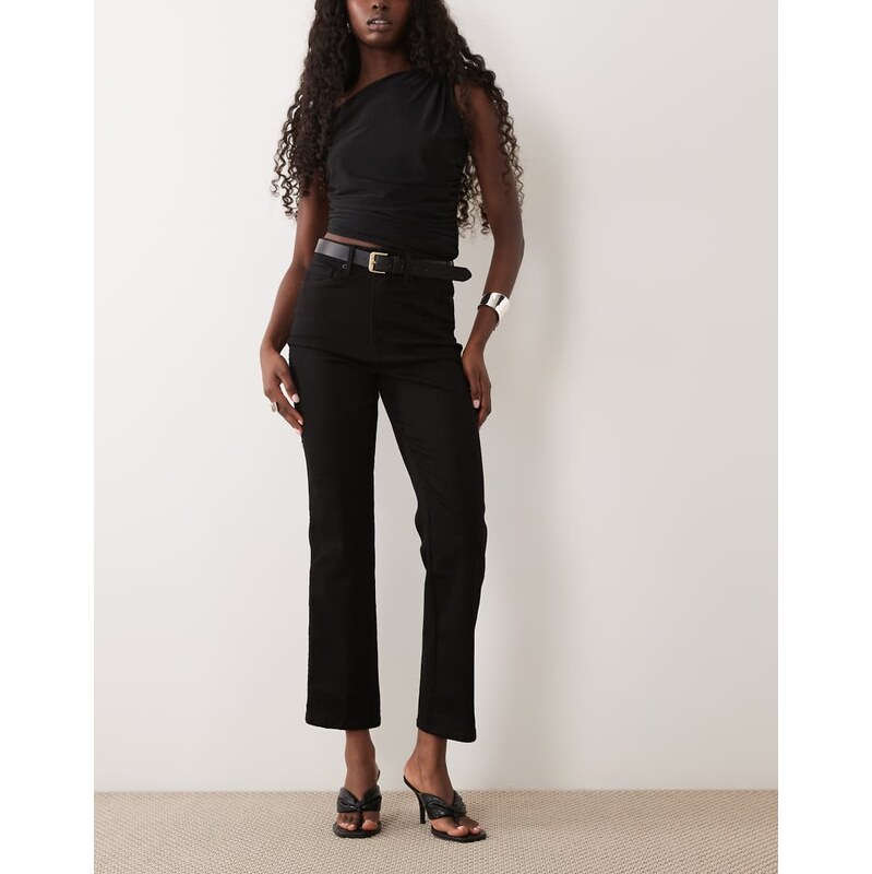 Good American good curve never fades straight jeans in black