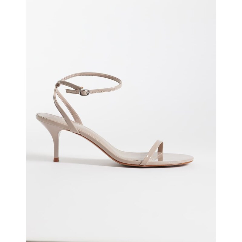 Mango kitten heeled sandal in pastel pink