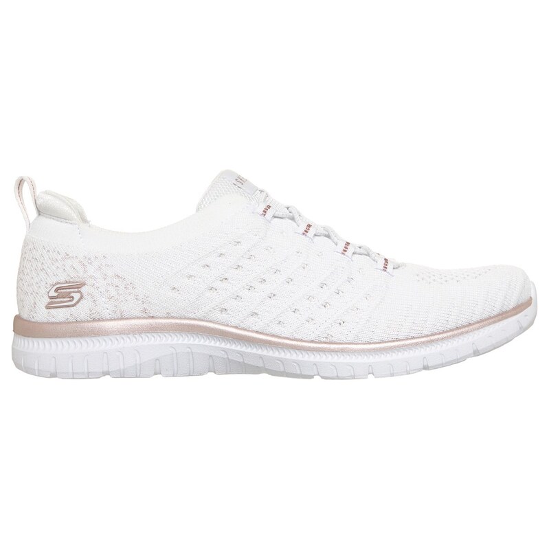 Skechers Ženy Virtue - Copper Dream Teniska v Bílý/Růžové Zlato,
