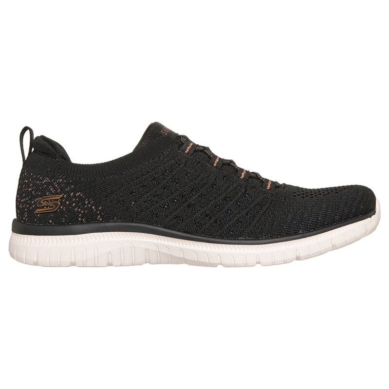 Skechers Ženy Virtue - Copper Dream Teniska v Černá/Růžové Zlato