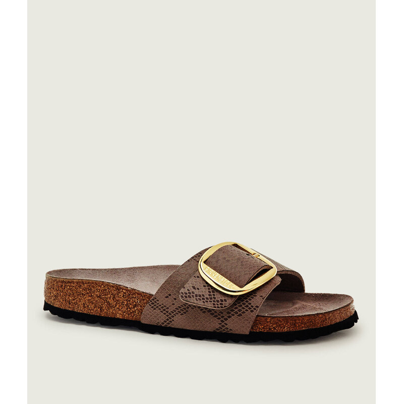 Birkenstock Pantofle Madrid Big Buckle s přídavkem kůže | narrow