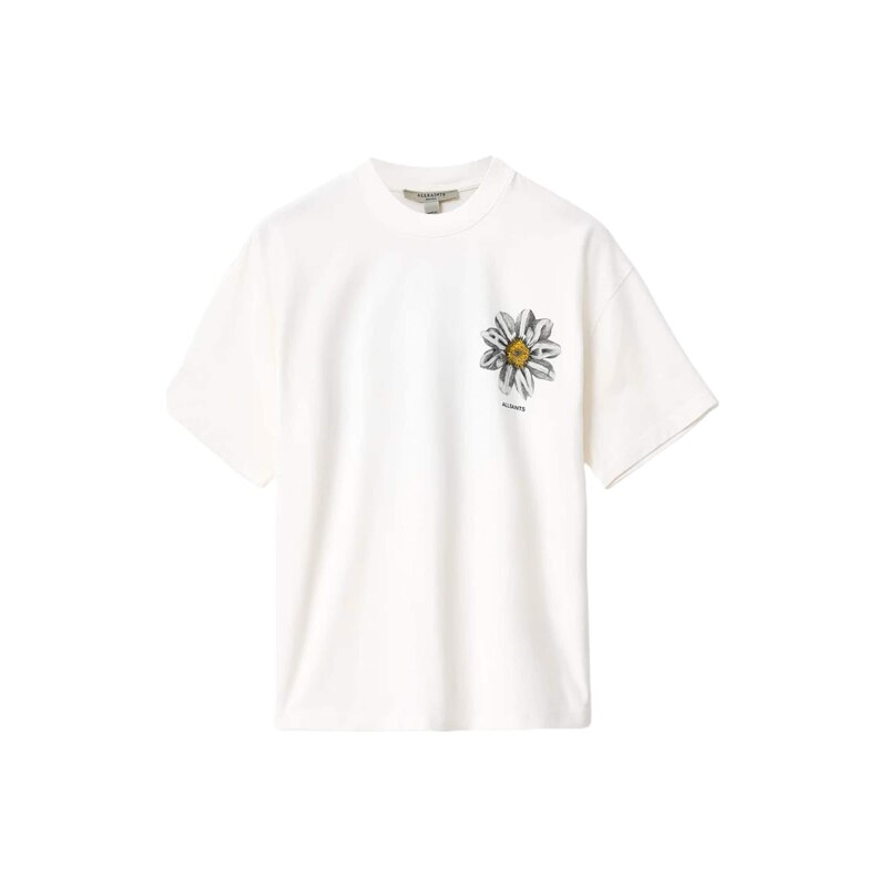AllSaints Tričko PETAL ETTA černá / bílá