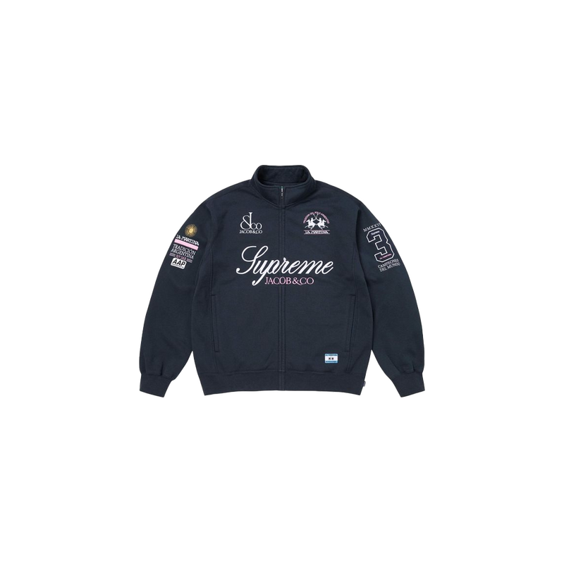 Supreme La Martina Zip Up Sweatshirt Navy