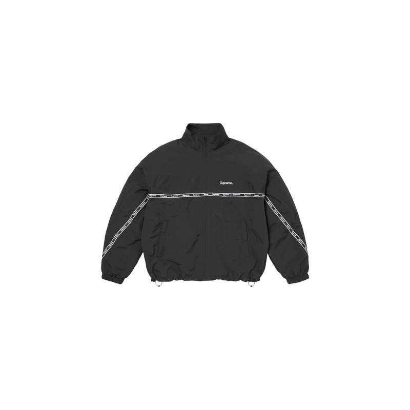 Supreme Logo Taping Track Jacket Black