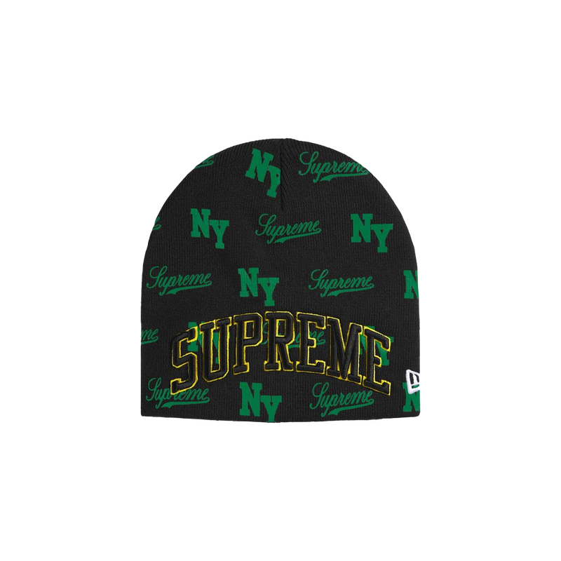 Supreme New Era Monogram Beanie Black