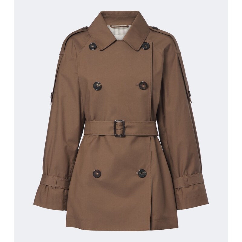 Max Mara Cropped cotton-blend twill trench coat