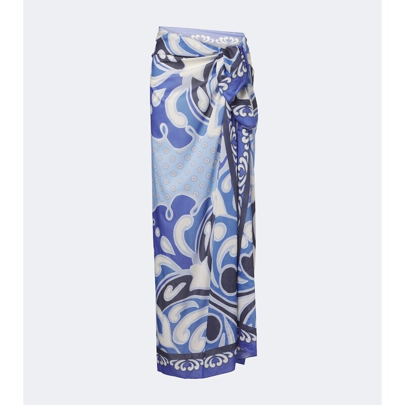 La DoubleJ Printed cotton beach cover-up