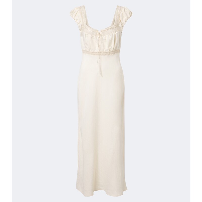 Rixo Maeva lace-trimmed linen-blend maxi dress