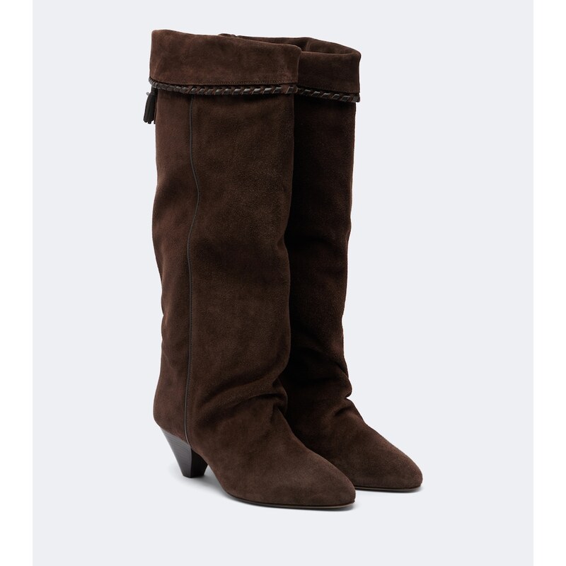 Isabel Marant Elita draped suede knee-high boots
