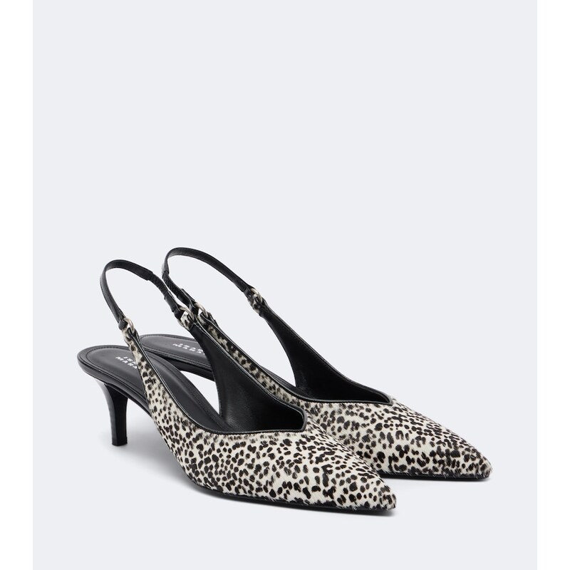 Isabel Marant Polyn calf hair slingback pumps