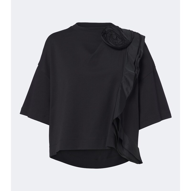 Max Mara Ruffled cotton jersey T-shirt