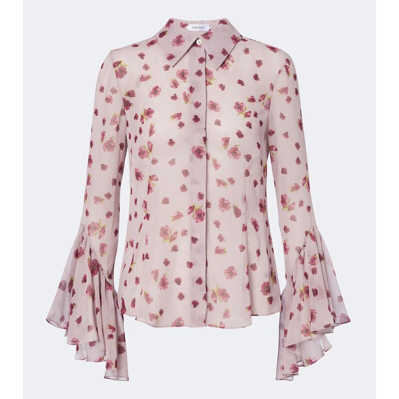 Markarian Wilma floral chiffon shirt