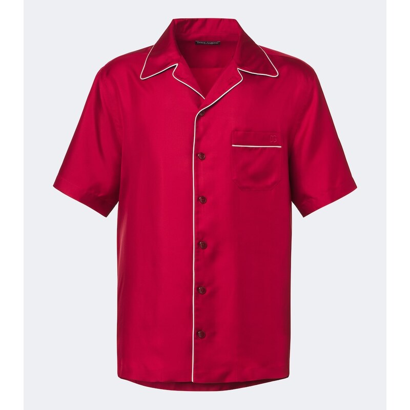 Dolce&Gabbana Silk satin bowling shirt