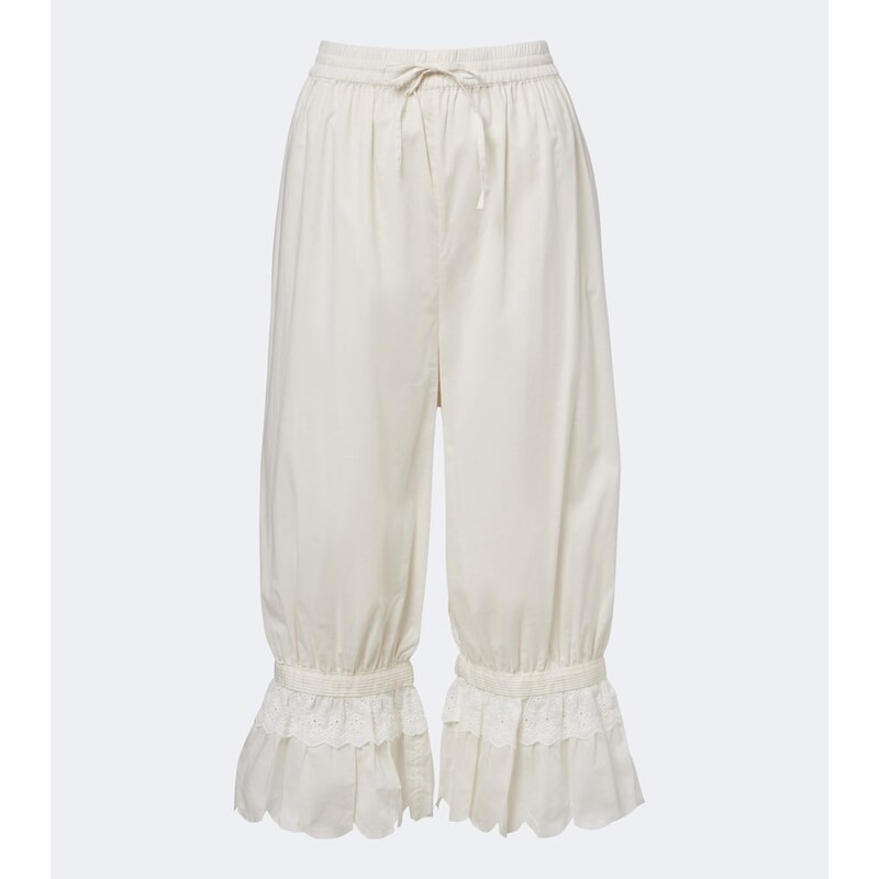 Staud Renzo embroidered cotton voile pants