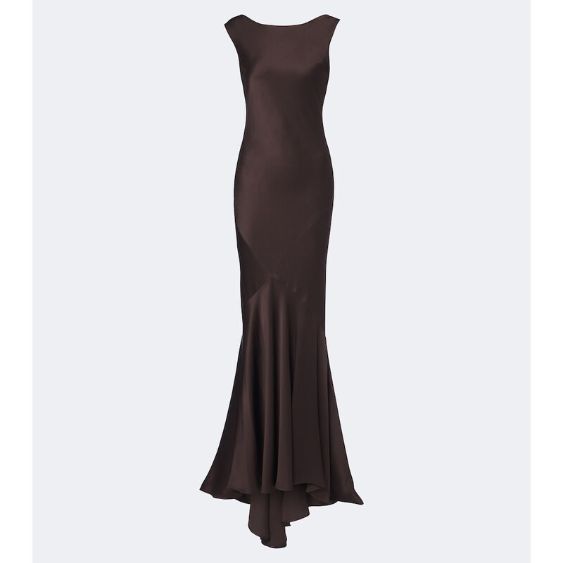 Max Mara Open-back satin maxi dress