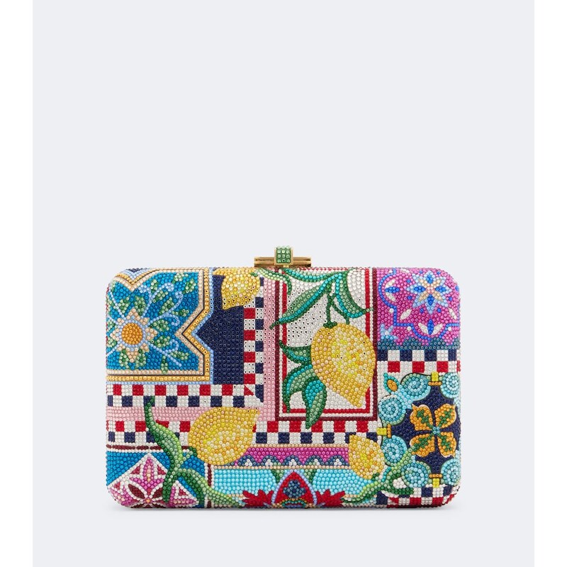 Judith Leiber Couture Slim Slide Ceramica embellished clutch