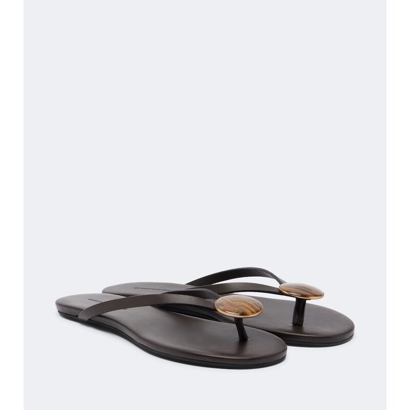 Christopher Esber Aura Quartz leather thong sandals